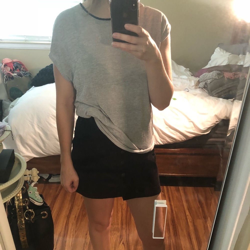 Vince Relaxed Heather Grey Cocoon Tee